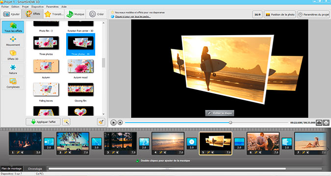 Animez vos photos à l'aide des effets 3D